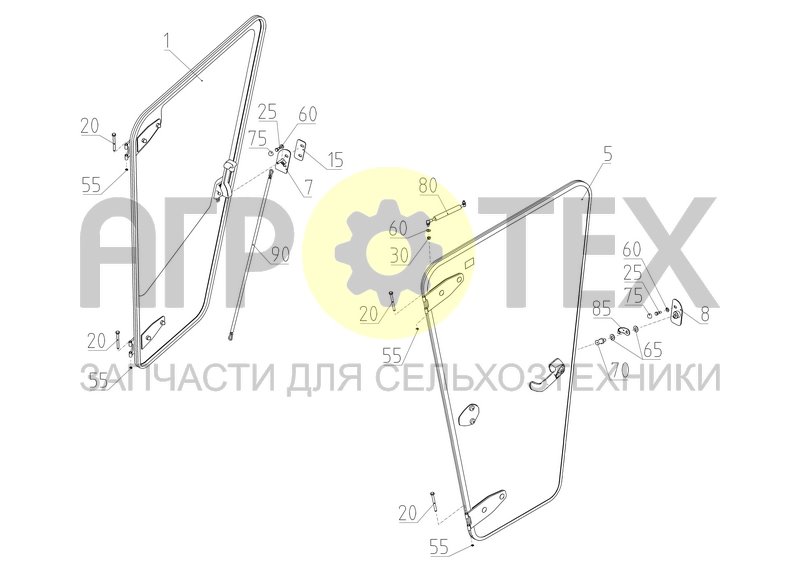 Установка дверей (МРУ-2.03.010) (№1 на схеме)